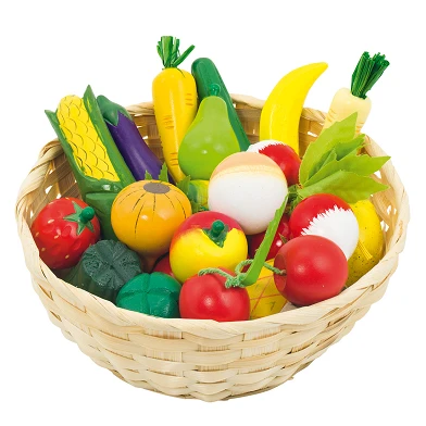 Goki Fruits et légumes dans un panier, 23 pièces.