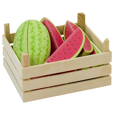 Goki Melons en bois dans une caisse, 12 pcs.