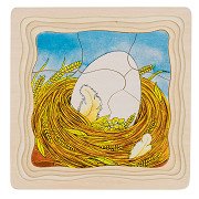 Puzzle en bois Goki - Poulet