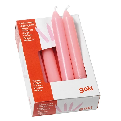 Goki Kerzen Pink, 10 Stk.