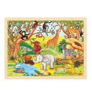 Goki Holzpuzzle - Dschungel, 48 Teile