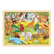 Puzzle en bois Goki - Jungle, 48 pièces.