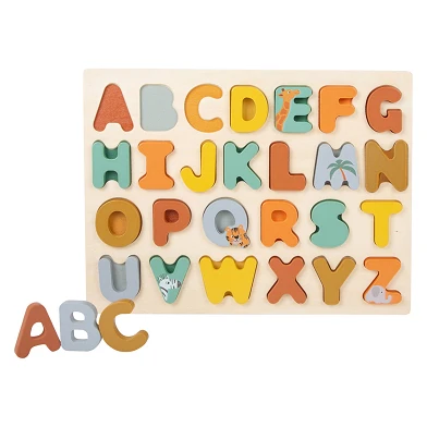 Small Foot - Puzzle alphabet en bois Safari