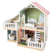 Small Foot - Maison de poupée Villa urbaine en bois avec meubles, 9dlg.