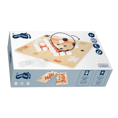 Small Foot - Solitaire en bois et Mill Game Gold Edition