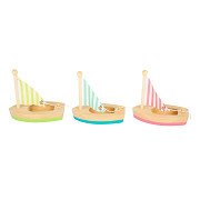 Small Foot - Badespielzeug Segelboote aus Holz, 3er-Set