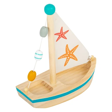 Small Foot - Badespielzeug Segelboot Seestern aus Holz