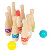 Small Foot - Bowlingspiel aus Holz mit Zick-Zack-Muster, 11-tlg.