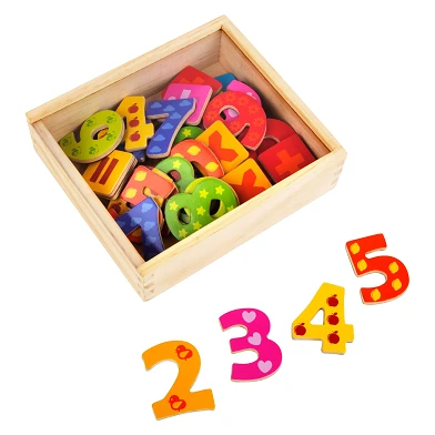Small Foot - Magnetische Zahlen aus Holz in Farbe. 37 Stück.