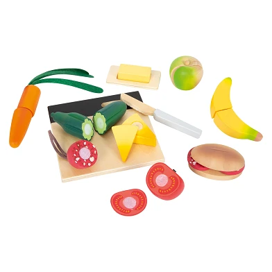 Small Foot - Cut and Play Food Lunch-Set aus Holz, 24dlg.