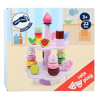 Small Foot - Holzetagere mit Play Food Candy, 22dlg.