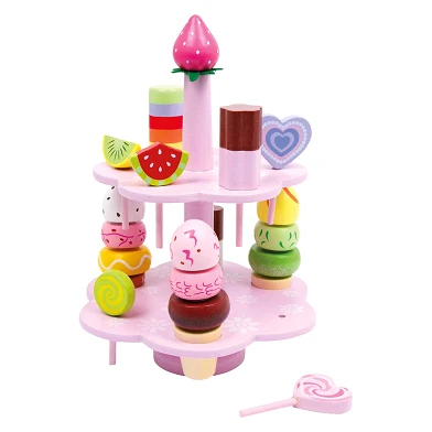 Small Foot - Holzetagere mit Play Food Candy, 22dlg.
