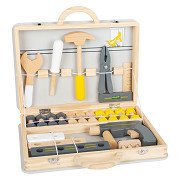 Small Foot - Boîte à outils en bois Miniwob, 44dlg,