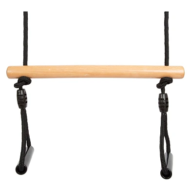 Small Foot - Balançoire trapèze en bois avec anneaux de gymnastique Black Line