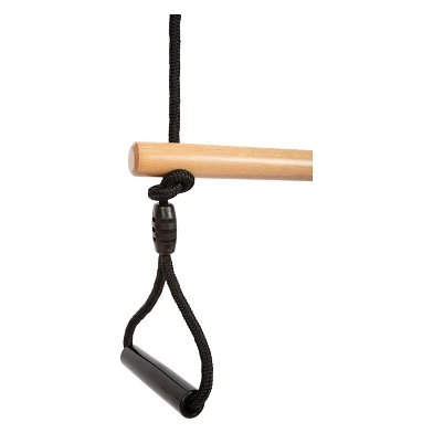 Small Foot - Balançoire trapèze en bois avec anneaux de gymnastique Black Line