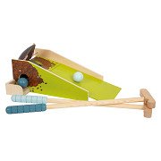 Small Foot - Set de mini-golf en bois Taupe pour enfants
