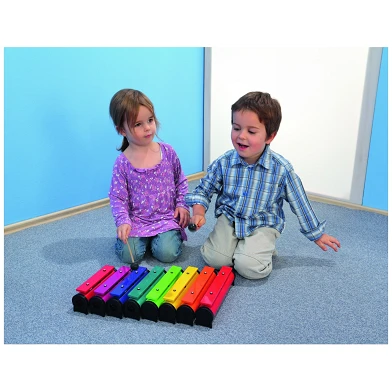 Losse Xylofoon klankstaven in 8 kleuren