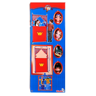 Théâtre de marionnettes avec 4 marionnettes à main