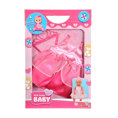 New Born Baby Prinses Outfit - Roze, 38-43 cm