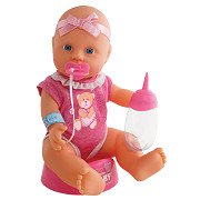 Poupée bébé nouveau-né avec accessoires, 4dlg.