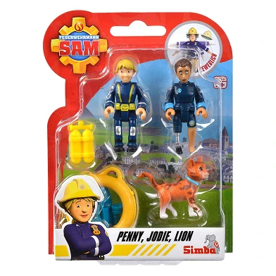 Brandweerman Sam Speelfiguren - Penny, Jodie, Lion