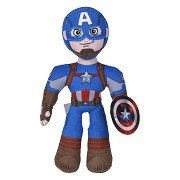 Disney Plüschtier Marvel Captain America beweglich, 25 cm