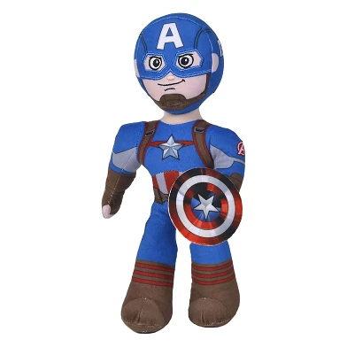 Disney Plüschtier Marvel Captain America beweglich, 25 cm