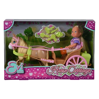 Evi Love Mini-Puppe mit Pferd und Kutsche