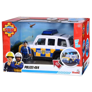 Feuerwehrmann Sam Polizeiauto mit Spielfigur
