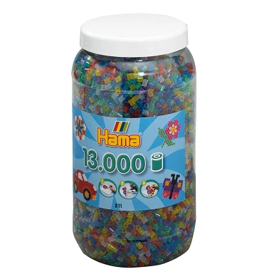 Hama Perles thermocollantes en pot - Mélange de paillettes (054), 13 000 pcs.