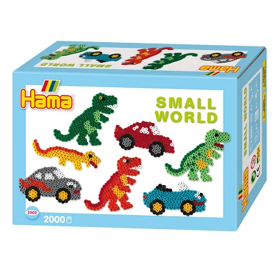 Hama Set de perles à repasser - Dino et voiture, 2000 pcs.