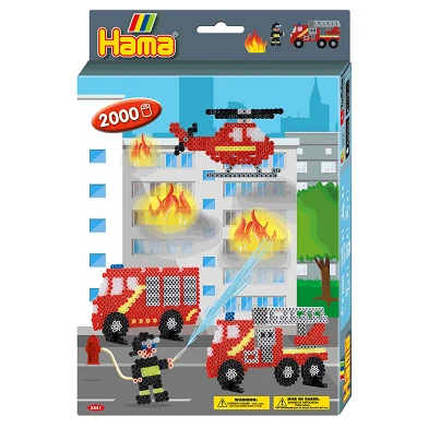 Hama Set de perles thermocollantes Pompiers, 2000 pcs.