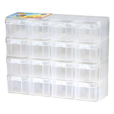 Hama Bügelperlen Aufbewahrungsbox-Set mit 16 Aufbewahrungsboxen