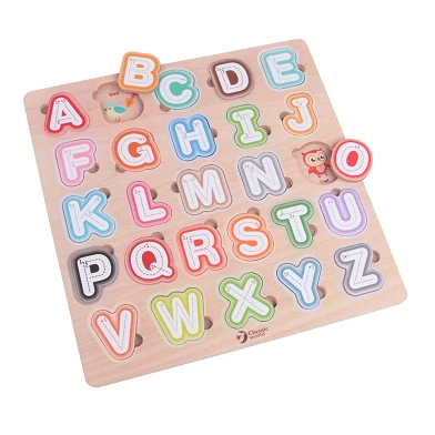 Alphabet de puzzle en bois du Classic World , 27 pièces.
