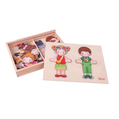 Classic World Holz-Anziehpuzzle-Outfits, 26-tlg.