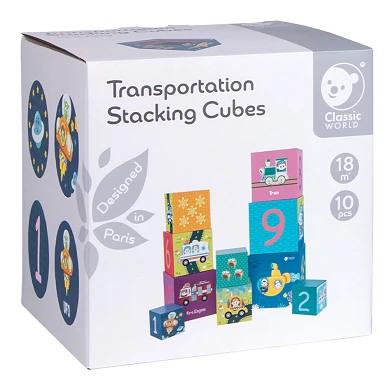 Classic World Stacking Blocks Transport. 10 Stk.