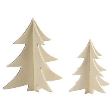 Décorez vos sapins de Noël en bois 3D, 2pcs.
