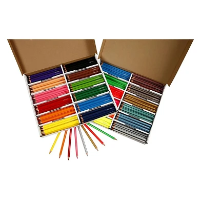 Crayons de couleur triangulaires Jumbo – Couleurs de base, 144 pièces.