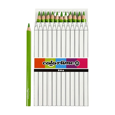 Crayons de couleur triangulaires Jumbo – Vert clair, 12 pièces.