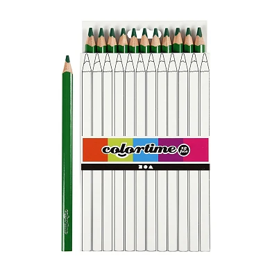 Crayons de couleur triangulaires Jumbo – Vert, 12 pièces.