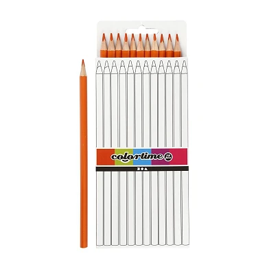 Crayons de couleur triangulaires – Orange, 12 pièces.