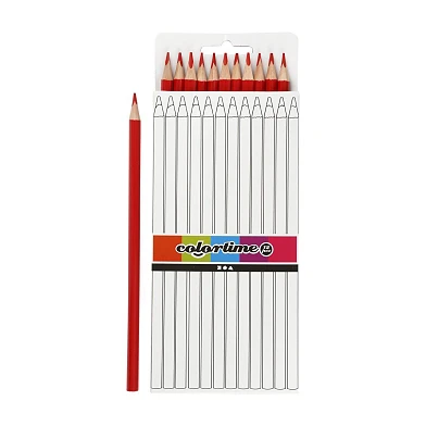 Crayons de couleur triangulaires - Rouge, 12 pcs.