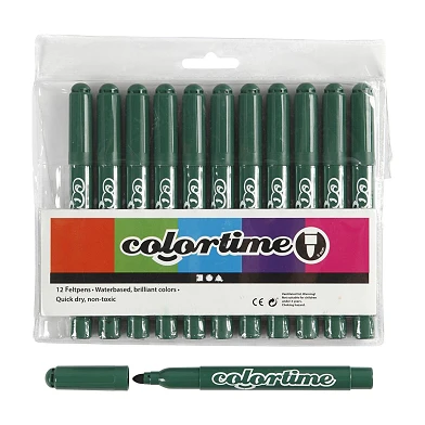 Grüne Jumbo -Stifte, 12 Stück.