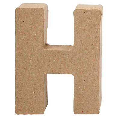 Buchstabe aus Pappmaché – H, 10 cm
