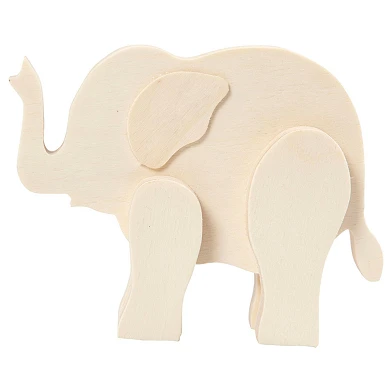 Figurine Animal en Bois - Éléphant