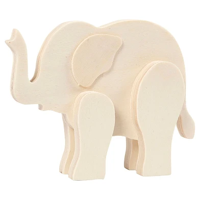 Figurine Animal en Bois - Éléphant