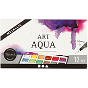 Art Aqua Aquarelverf Metallic, 12 Kleuren