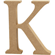 Letter K MDF 13cm, 1st.