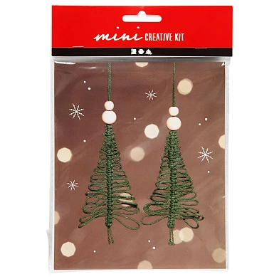 Mini-Kreativset Makramee-Weihnachtsbaum