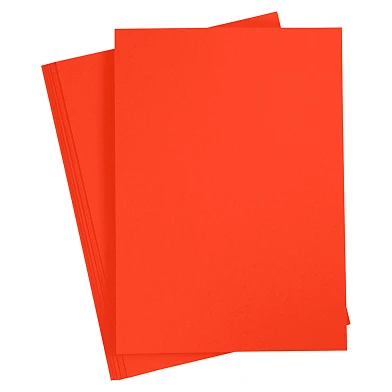 Carton coloré rouge vif A4, 20 feuilles